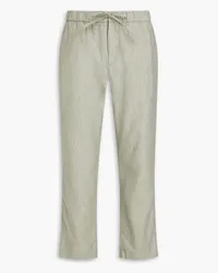 Frescobol Carioca Oscar herringbone linen and cotton-blend pants - Green Green