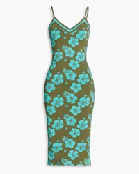 The Upside Aloha Lili cotton-blend jacquard dress - Green Green