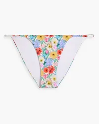 Onia Floral-print low-rise bikini briefs - Pink Pink