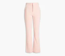 Cotton-blend chenille bootcut pants - Pink