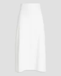 James Perse Crushed-velvet midi skirt - White White