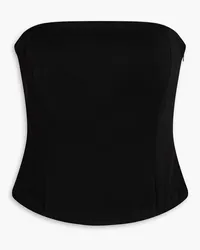 Brunello Cucinelli Strapless satin-crepe top - Black Black