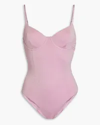 Onia Chelsea metallic stretch-jersey underwired swimsuit - Pink Pink