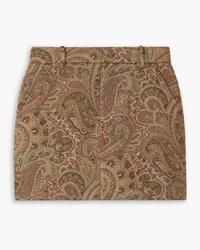 Etro Layered paisley-print wool-blend jacquard shorts - Neutral Neutral