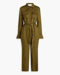 ASCENO Antwerp organic linen jumpsuit - Green Green