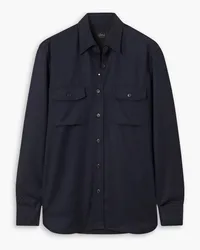 Brioni Wool-twill shirt - Blue Blue