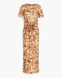 Nanushka Printed jersey midi dress - Brown Brown