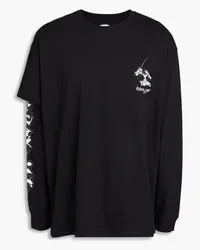 ACRONYM Printed cotton-jersey T-shirt - Black Black