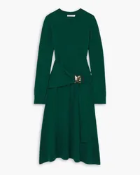 J.W.Anderson Buckled merino wool midi dress - Green Green