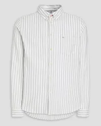 Paul Smith Embroidered striped cotton shirt - White White