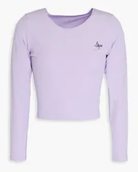 Abysse Poppler ribbed recycled rash guard - Purple Purple