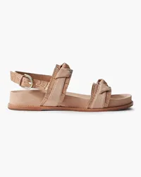 Alexandre Birman Clarita Sport croc-effect leather and suede platform sandals - Pink Pink