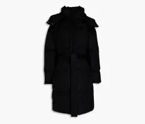 Celida quilted brushed wool, TENCEL™ and cashmere-blend flannel coat - Black
