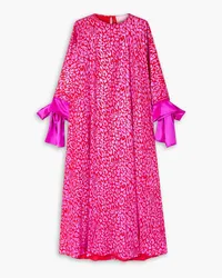 HALPERN Metallic satin-jacquard dress - Pink Pink