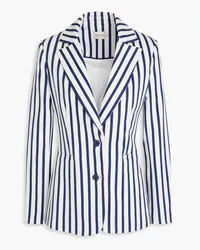 Alice + Olivia Alice Olivia - Breann striped cotton-blend twill blazer - Blue Blue