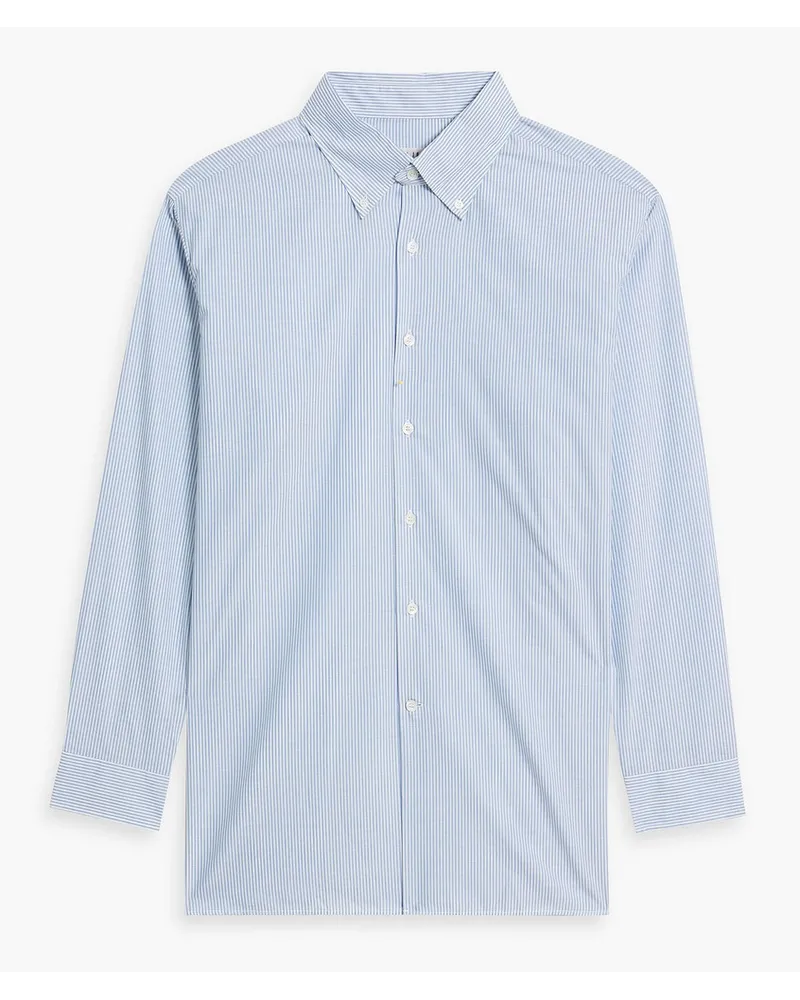 Dunhill Striped cotton-poplin shirt - Blue Blue