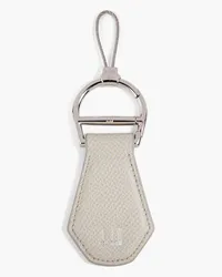 Dunhill Textured-leather keychain - Gray Gray