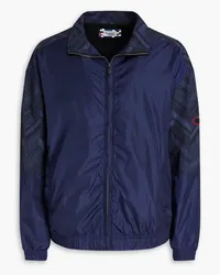 Missoni Printed twill-paneled shell track jacket - Blue Blue