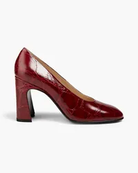 TOD'S Croc-effect leather pumps - Red Red