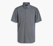 Irving printed cotton-blend shirt - Blue