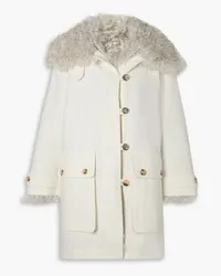 UTZON Jovita reversible cotton and shearling coat - White White