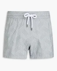 Frescobol Carioca Short-length jacquard swim shorts - Gray Gray