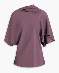 Rick Owens Seb draped crepe top - Purple Purple