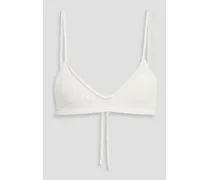 Carla cotton-blend bra top - White