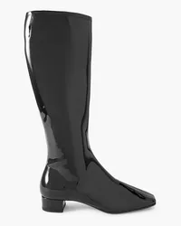 by FAR Edie patent-leather knee boots - Black Black