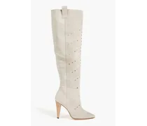 Elgow studded suede over-the-knee boots - Gray