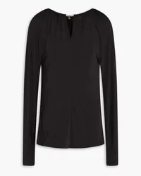 Victoria Beckham Cutout jersey top - Black Black