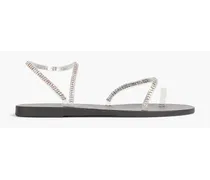 Irina crystal-embellished PVC sandals - Black