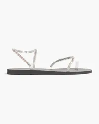 Ancient Greek Sandals Irina crystal-embellished PVC sandals - Black Black