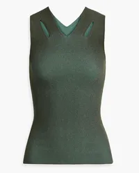 Dion Lee Cutout ribbed-knit tank - Green Green