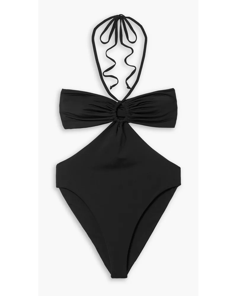 Mara Hoffman Blanca cutout halterneck swimsuit - Black Black