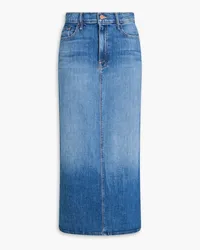 Mother Faded denim midi skirt - Blue Blue