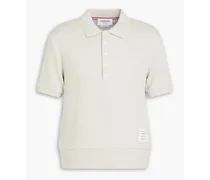 Cotton-jacquard polo shirt - Gray
