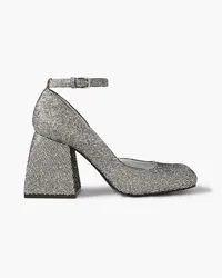 NODALETO Bulla Pia crystal-embellished suede pumps - Metallic Metallic