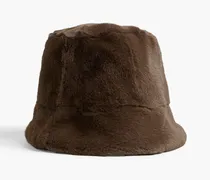 Charlie faux fur bucket hat - Brown