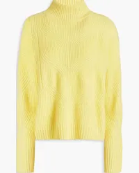 N.Peal Ribbed cashmere turtleneck sweater - Yellow Yellow