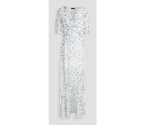 Tamar twist-front floral-print georgette maxi dress - White