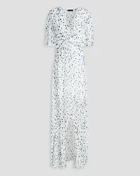 Rag & Bone Tamar twist-front floral-print georgette maxi dress - White White