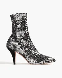 Valentino Garavani Sequined stretch-jersey sock boots - Black Black