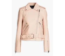 Allison leather biker jacket - Pink