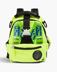 MCM Appliquéd neon mesh backpack - Yellow Yellow