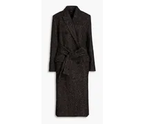 Colou bouclé-tweed wool-blend coat - Black