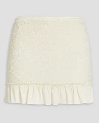 Alexander Wang Ruffled cloqué jersey mini skirt - White White