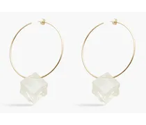 Gold-tone resin earrings - Metallic
