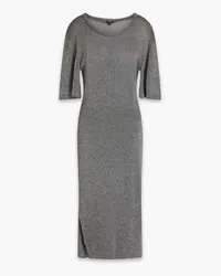 Monrow Cutout metallic knitted midi dress - Gray Gray