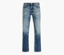 Slim-fit faded denim jeans - Blue